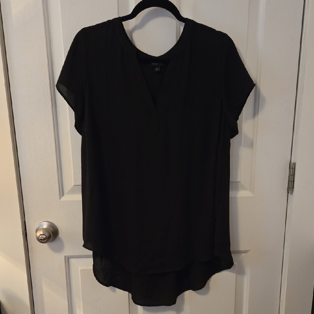 Torrid Sz 0 Black V-Neck Blouse